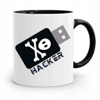 Kubek Czarny Informatyka Programisty Hacker Z Nadrukiem Ze Zdjęciem