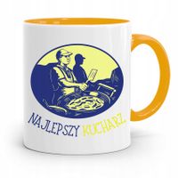 Kubek Żółty Dla Najlepszego Kucharza Kucharki Z Nadrukiem Ze Zdjęciem