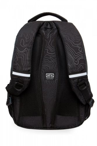 Plecak CoolPack BASIC PLUS czarny niebieskimi dodatkami, TOPOGRAPHY BLUE (B03003) na Arena.pl