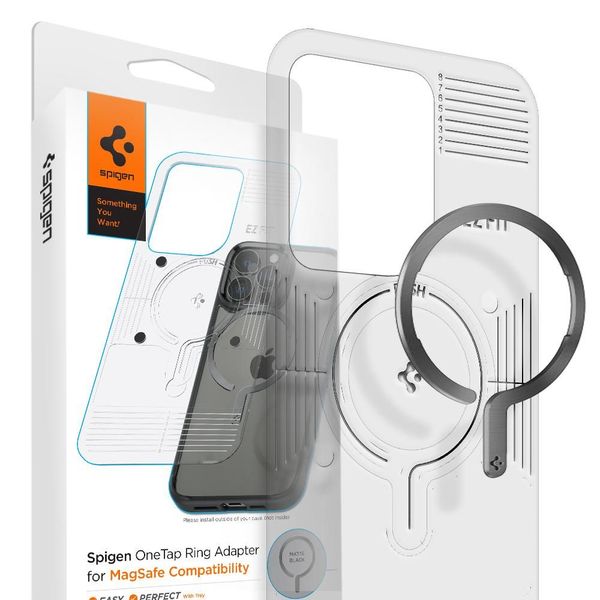 SPIGEN ONETAP MAGNETIC MAGSAFE RING ADAPTER MATTE BLACK zdjęcie 1