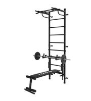 Drabinka Kraft Light 3w1 czarna elite z wyciągiem + ławka + poręcze 200kg