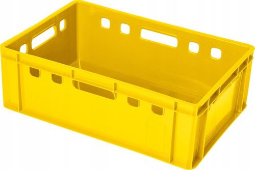 SKRZYNKA POJEMNIK EURO E2 ŻÓŁTA PLASTIKOWA MOCNA na Arena.pl