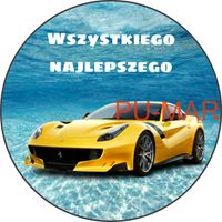 Opłatek na tort Dodge Challenger Viper Ram Charger Tekst Gratis Gruby 20 cm