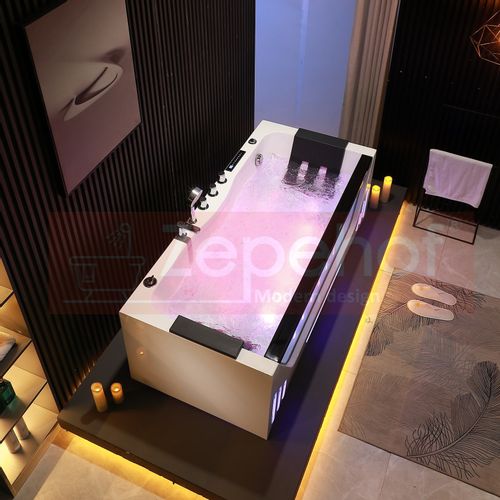 Wanna z hydromasażem EBX-7066 white prostokątna 170cmx78cmx61cm Wodosp na Arena.pl