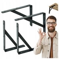 WSPORNIKI PÓŁKI DREWNIANEJ ZE WZMOCNIENIEM 150KG 200 x 250 x 30 mm 4