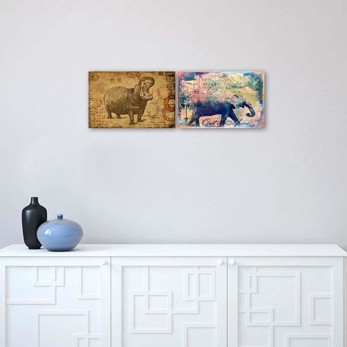 Deco Panel, Mapa i słoń 60x40 na Arena.pl