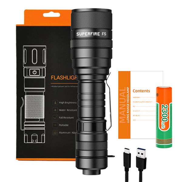 latarka superfire f5, 1100lm, usb zdjęcie 5
