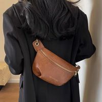 Torebka Damska Nerka BRĄZOWA Pojemna na Ramię Pasek Kolorowy Złoty Zamek