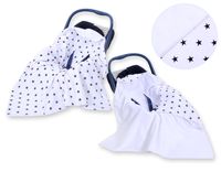 Duży otulacz dla niemowląt do fotelika nosidełka wózka dwustronny