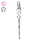 SREBRNY ELEGANCKI WISIOREK Z CYRKONIĄ SREBRO SREBRO PRÓBY 925