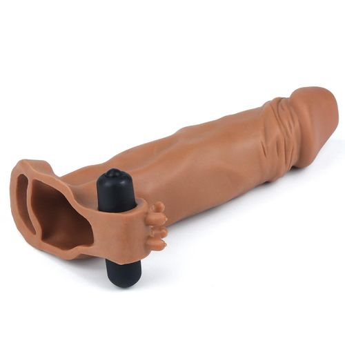 Add 2"" Pleasure X Tender Vibrating Penis Sleeve Brown na Arena.pl