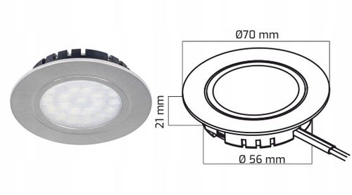 Oprawa LED IVO 230V AC 3,5W Stal Drapana barwa neutralna na Arena.pl