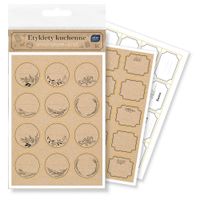 ETYKIETY KUCHENNE 97 SZTUK BLACK&WHITE INTERDRUK