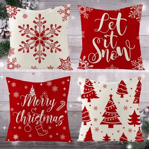 4x ZESTAW POSZEWKA NA PODUSZKĘ ŚWIĄTECZNA POSZEWKI ŚWIĄTECZNE Święta 45x45 na Arena.pl