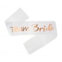 szarfa gogirls, team bride, różowo-złota