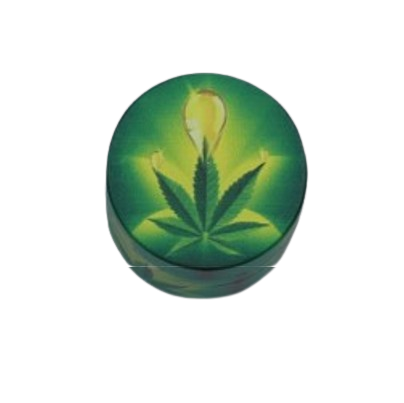 Młynek do Tytoniu Suszu Grinder Crusher Zielony z Liściami Marihuany na Arena.pl