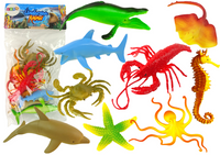 Zestaw Figurek Zwierząt Morskich Ocean 9 Szt.