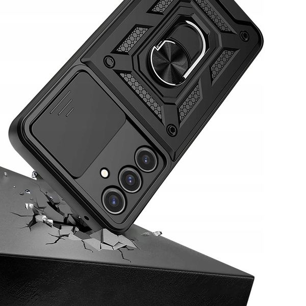 Etui do Samsung A56 5G PANCERNE SLIDE RING CASE + SZKŁO 9H zdjęcie 4