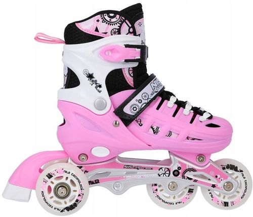 NILS 4w1 Łyżworolki Rolki Regulowane Wrotki Dziecięce Rekreacyjne 31-34 na Arena.pl