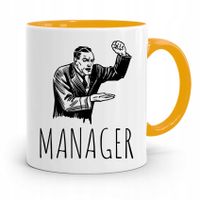 Kubek Żółty Dla Kierownika Menager Prezent Z Nadrukiem Ze Zdjęciem