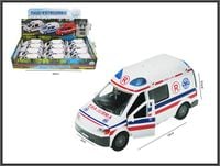auto metalowe z dźwiękiem ambulans hkg004