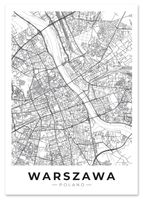 Plakat plan miasta mapa Warszawa 50x70 cm
