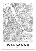 Plakat plan miasta mapa Warszawa 50x70 cm