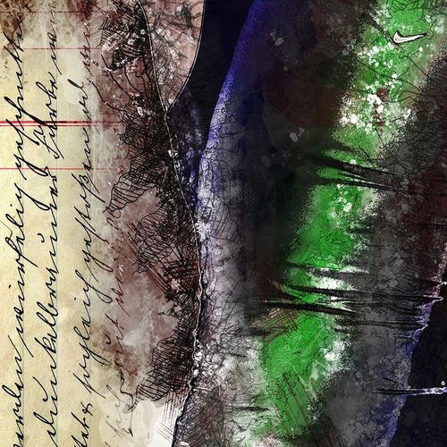 Obraz na płótnie - Canvas, Piłkarz abstrakcja 40x60 na Arena.pl