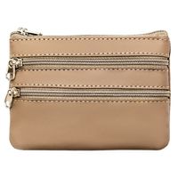 beżowe etui na klucze ze skóry naturalnej