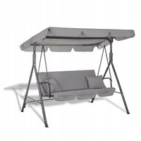 HUŚTAWKA OGRODOWA WOLNOSTOJĄCA 3 OSOBOWA BUJANA ŁAWKA SZARA DASZEK