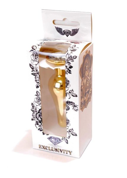 Plug-Jewellery Gold Butt Plug- Clear zdjęcie 10