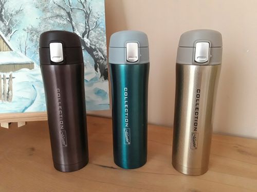 Elegancki Brązowy KUBEK TERMICZNY 450ML TERMOS Stalowy Bidon Maestro Brown na Arena.pl