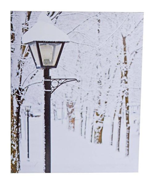 Obraz latarnia w śniegu zdjęcie 1