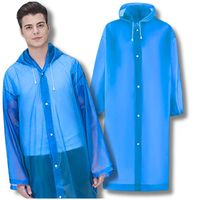 Płaszcz przeciwdeszczowy peleryna niebieski wodoodporny EVA mocny