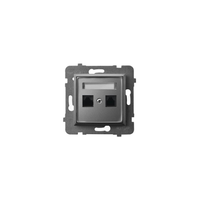 GNIAZDO KOMPUTEROWE RJ45 5e PODWÓJNE OSPEL ARIA GPK-2U/K/m/70 SZARY MAT