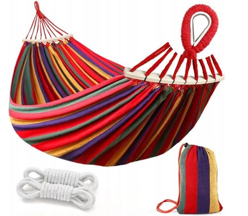 HAMAK OGRODOWY 2 OSOBOWY BRAZYLIJSKI XXL MOCNY HUŚTAWKA PAŁĄK DUŻY + TORBA na Arena.pl