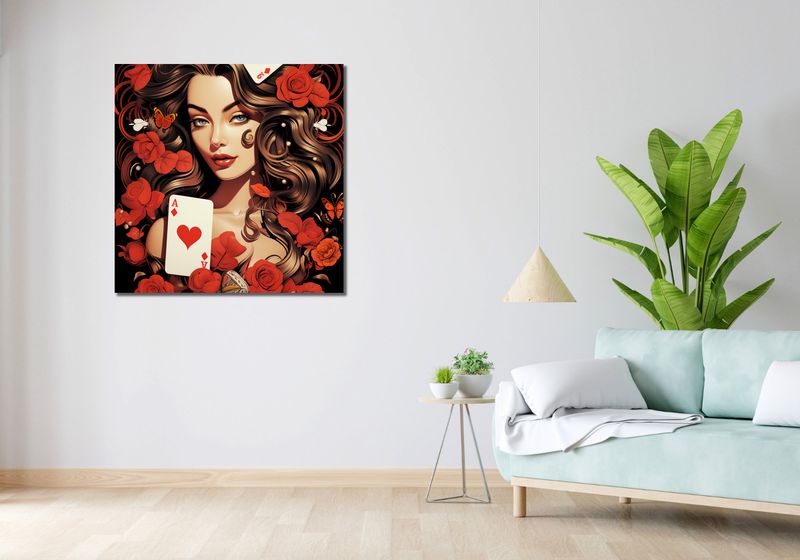 Obraz 90x90cm Różany Hazard zdjęcie 2