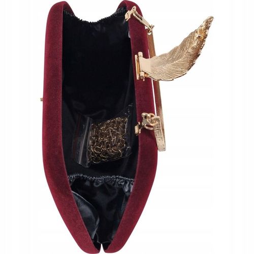 Torebka kopertówka puzderko wizytowa wieczorowa bordowa sylwester na Arena.pl