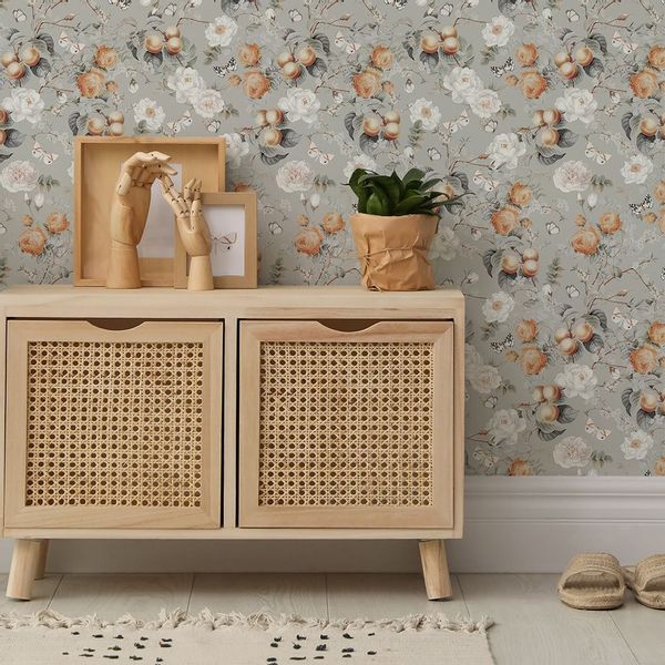 Tapeta Kwiaty I Brzoskwinie W49 250 cm płótno zdjęcie 2