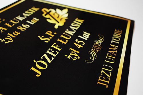 blacha ocynkowana Tablica tabliczka nagrobkowa nagrobna 40x47cm na Arena.pl