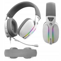 Słuchawki nauszne Gamingowe MARVO Pulz 70S 7.1 i RGB białe przewodowe