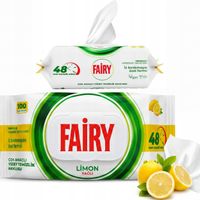 FAIRY Chusteczki Czyszczące LEMON Uniwersalne Antybakteryjne 100 szt.