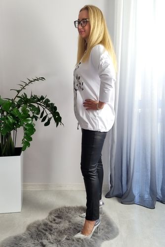 Biała Bluzka w Dmuchawce z Wiązaniem na Dole UNI na Arena.pl