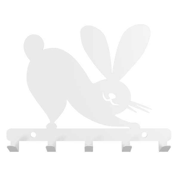 Metalowy wieszak ścienny na ręczniki ubrania klucze loft KRÓLIK czarny zdjęcie 7