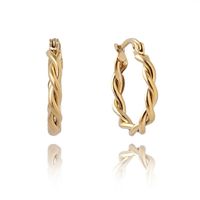 kolczyki ze stali szlachetnej platerowane 14k złotem kst3267