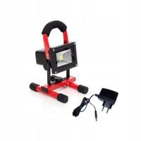 HALOGEN AKUMULATOROWY NA STOJAKU LAMPA WARSZTATOWA BUDOWLANA 20W ZIMNA