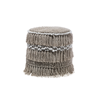 Puf ø 44 cm beżowy NOIDA