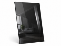 CZARNA SZYBA HARTOWANA PODSTAWA POD PIEC KOMINEK 80X60 BLACHA
