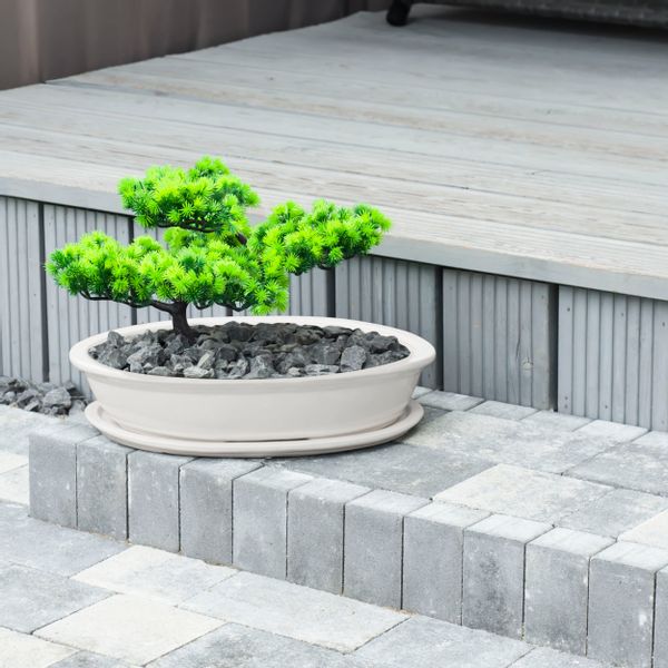 Doniczka ceramiczna bonsai Biały 40 cm zdjęcie 7