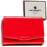 średni portfel damski ze skóry ekologicznej - peterson